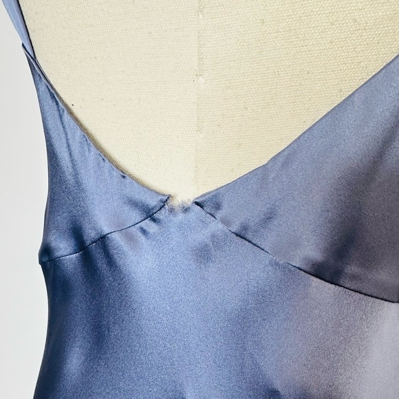 Dannijo Silk Slip Gown In Mystic Blue - Picture 8 of 10